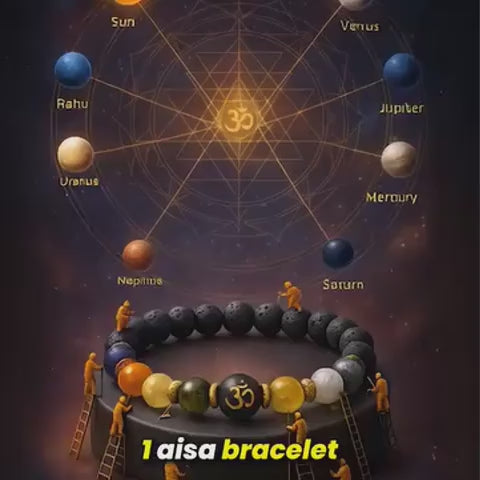 Natural Beads Om Bracelet